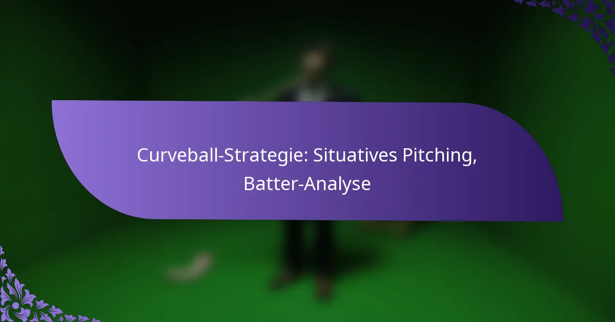 Curveball-Strategie: Situatives Pitching, Batter-Analyse