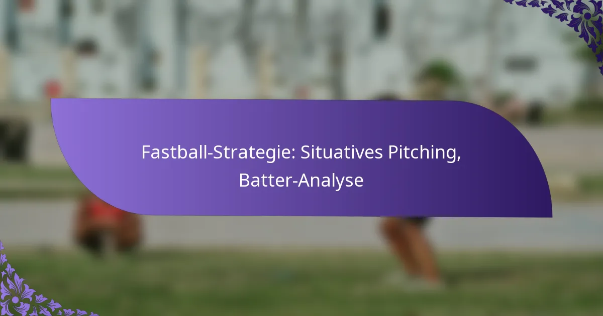 Fastball-Strategie: Situatives Pitching, Batter-Analyse