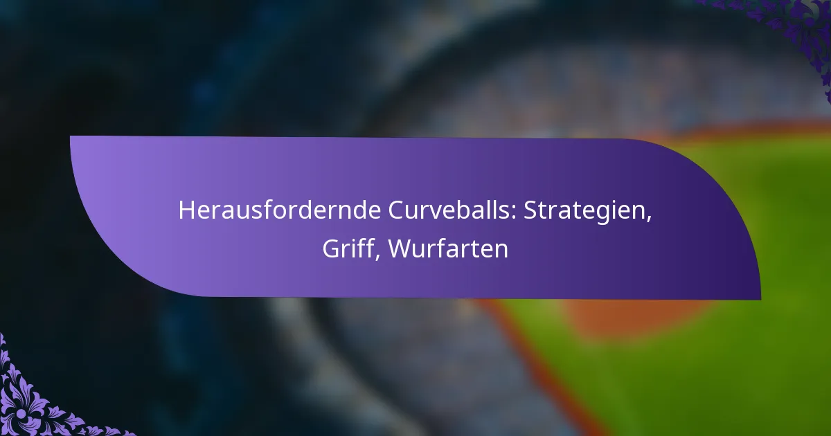 Herausfordernde Curveballs: Strategien, Griff, Wurfarten