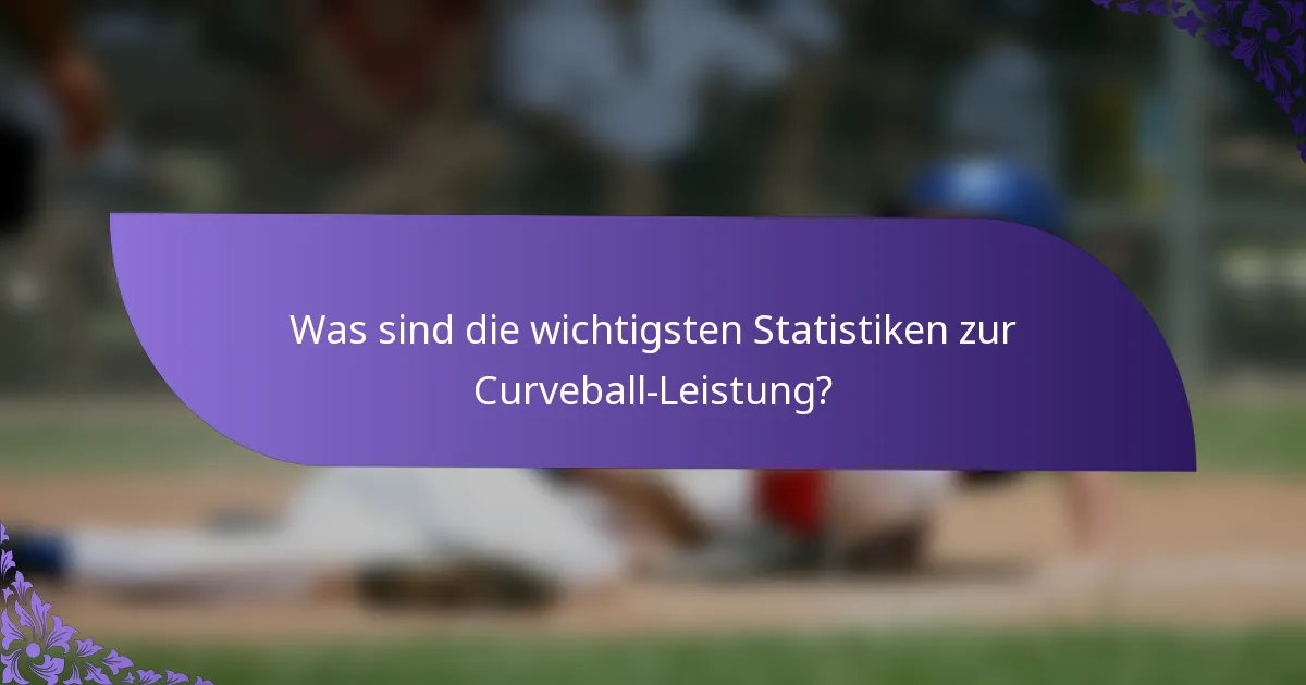 Was sind die wichtigsten Statistiken zur Curveball-Leistung?